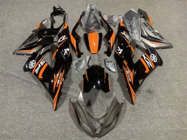 Carenagem Moto Kawasaki ZX6R 2013-2018 - Laranja Preto Brilhante