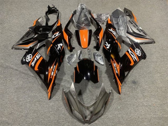 Carenagem Moto Kawasaki ZX6R 2013-2018 - Laranja Preto Brilhante
