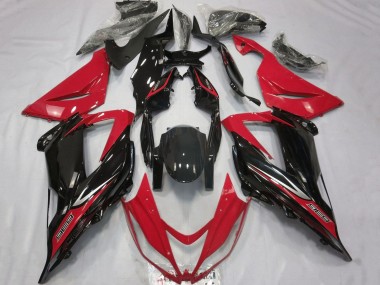 Carenagens Moto Kawasaki ZX6R 2013-2018 - Vermelho Preto Brilhante