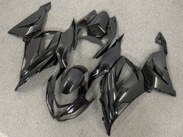 Carenagem Moto Kawasaki ZX6R 2013-2018 - Preto Brilhante Preto Fosco