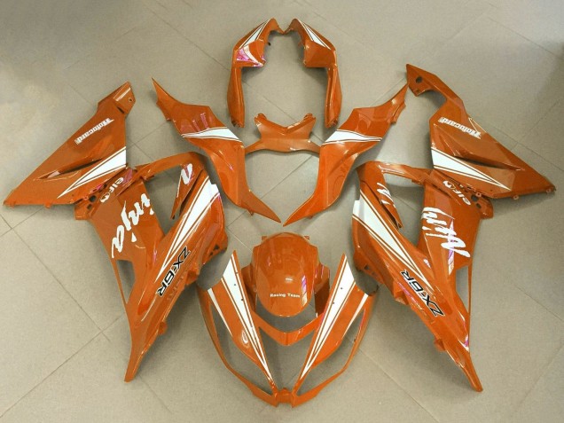 Carenagens Moto Kawasaki ZX6R 2013-2018 - Laranja Branco