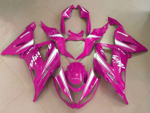 Carenagens Moto Kawasaki ZX6R 2013-2018 - Rosa Branco