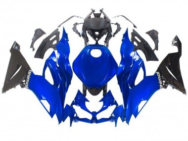 Carenagens Moto Kawasaki ZX6R 2019-2022 - Azul Preto Brilhante