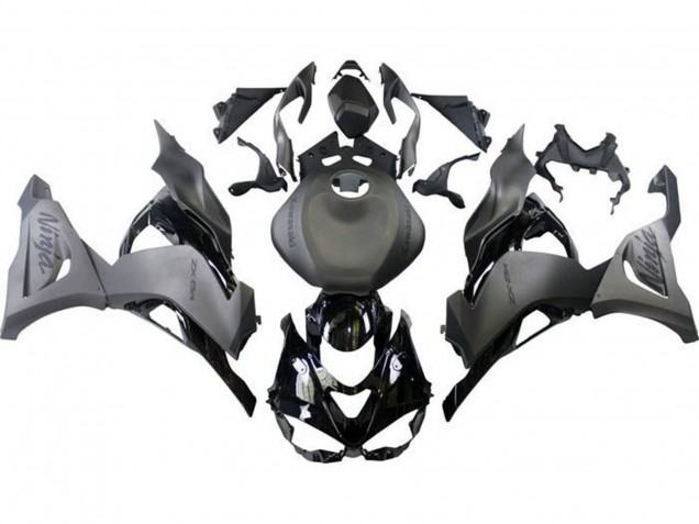 Carenagens Moto Kawasaki ZX6R 2023-2025 - Preto Fosco Cinzento Fosco Preto Brilhante
