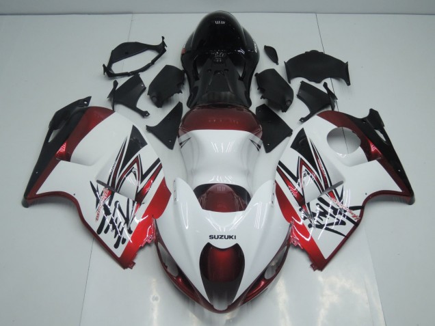 Carenagens Moto Suzuki GSXR 1300 Hayabusa 1996-2007 - Branco Doce Vermelho Preto