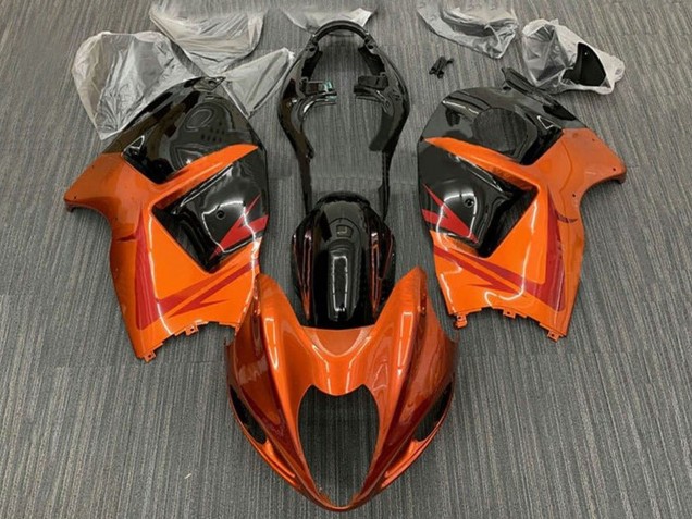 Carenagens Moto Suzuki GSXR 1300 Hayabusa 1996-2007 - Laranja Preto Vermelho