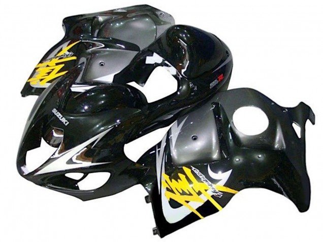 Carenagens Moto Suzuki GSXR 1300 Hayabusa 1996-2007 - Preto Brilhante Prata Amarelo