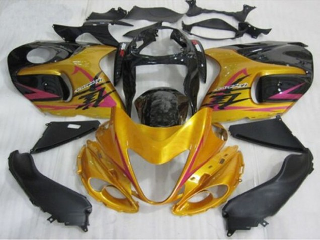 Carenagens Moto Suzuki GSXR 1300 Hayabusa 1996-2007 - Ouro Preto Rosa
