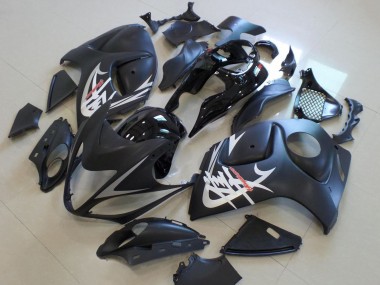 Carenagens Moto Suzuki GSXR 1300 Hayabusa 2008-2020 - Preto Fosco Preto Brilhante Prata