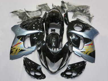 Carenagens Moto Suzuki GSXR 1300 Hayabusa 2008-2020 - Preto Brilhante Azul Claro Ouro