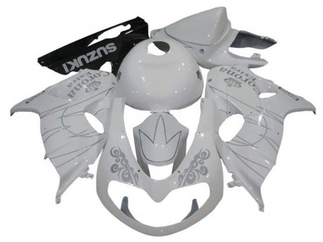 Carenagens Moto Suzuki TL1000R 1998-2003 - Branco Prata Corona