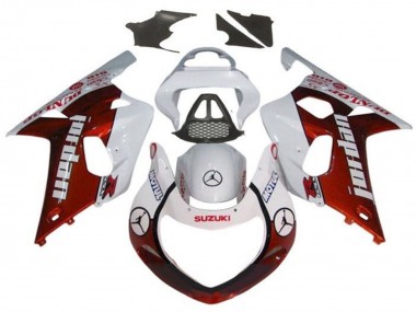 Carenagens Moto Suzuki GSXR1000 2000-2002 - Branco Vermelho Jordan