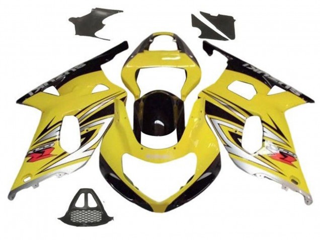 Carenagens Moto Suzuki GSXR1000 2000-2002 - Amarelo Prata Preto Brilhante