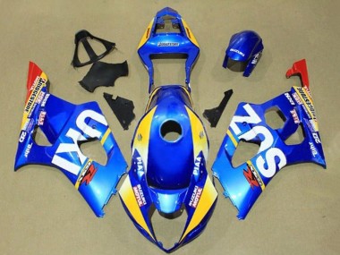 Carenagens Moto Suzuki GSXR 1000 2003-2004 - Azul Amarelo Vermelho Branco Motul