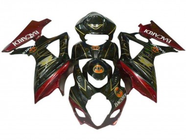 Carenagens Moto Suzuki GSXR 1000 2005-2006 - Preto Vermelho Ouro BACARDI