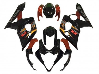 Carenagens Moto Suzuki GSXR 1000 2005-2006 - Preto Vermelho Amarelo Cinzento
