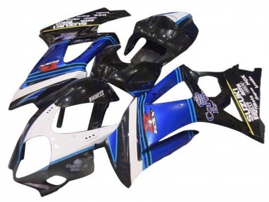 Carenagens Moto Suzuki GSXR 1000 2005-2006 - Preto Brilhante Azul Branco Corona