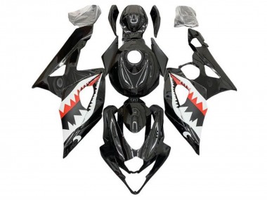 Carenagens Moto Suzuki GSXR 1000 2005-2006 - Preto Branco Vermelho Tubarão