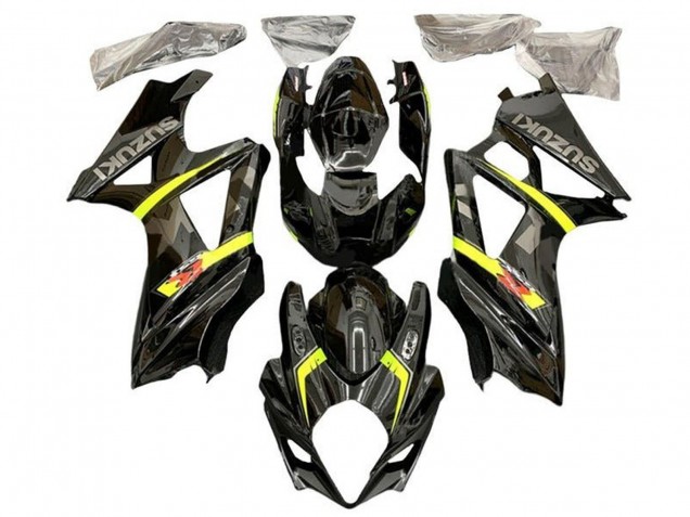 Carenagens Moto Suzuki GSXR 1000 2005-2006 - Preto Amarelo Cinzento