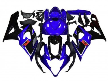 Carenagens Moto Suzuki GSXR 1000 2005-2006 - Azul Preto Branco Listra