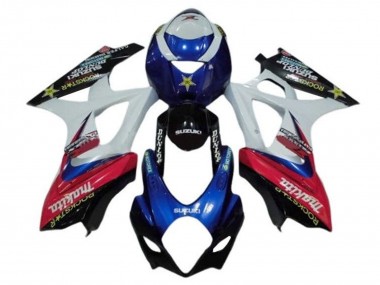 Carenagens Moto Suzuki GSXR 1000 2005-2006 - Branco Vermelho Azul Makita