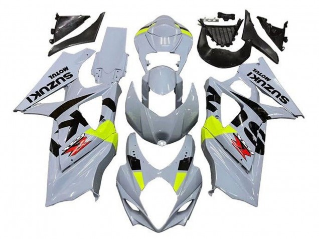 Carenagens Moto Suzuki GSXR 1000 2005-2006 - Cinzento Preto Amarelo Néon Vermelho