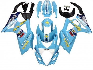 Carenagens Moto Suzuki GSXR 1000 2005-2006 - Azul Claro Amarelo Preto Rizla