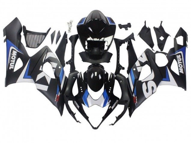 Carenagens Moto Suzuki GSXR 1000 2005-2006 - Preto Fosco Azul Branco