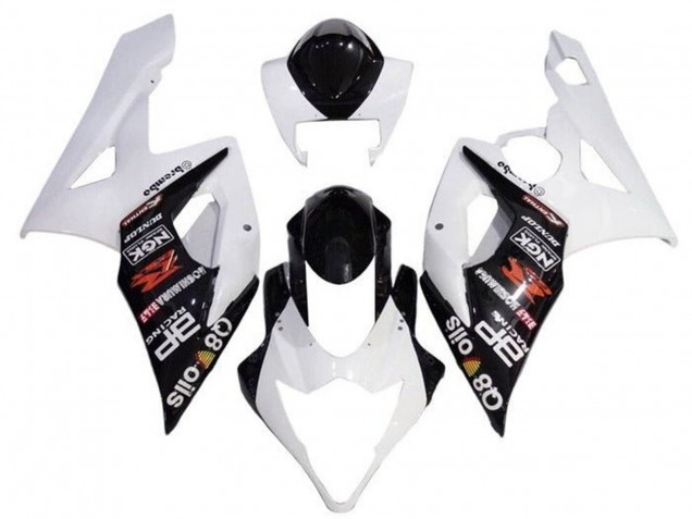 Carenagens Moto Suzuki GSXR 1000 2005-2006 - Branco Preto Brembo