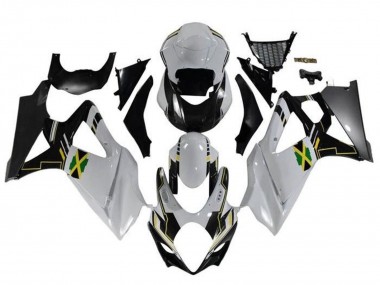 Carenagens Moto Suzuki GSXR 1000 2005-2006 - Branco Preto Amarelo Jamaica