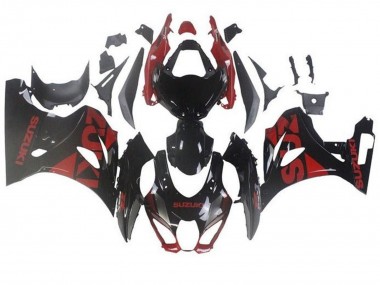 Carenagens Moto Suzuki GSXR1000 2017-2024 - Preto Vermelho Escuro