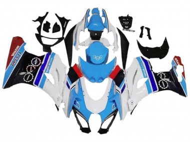 Carenagens Moto Suzuki GSXR1000 2017-2024 - Branco Azul Listra Vermelho
