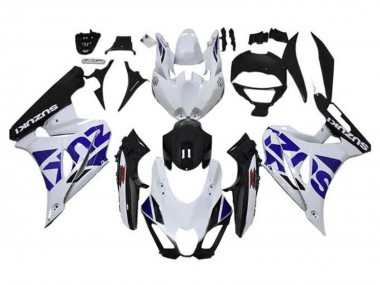 Carenagem Moto Suzuki GSXR1000 2017-2024 - Branco Azul Preto