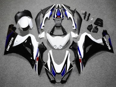Carenagens Moto Suzuki GSXR1000 2017-2024 - Branco Azul Preto