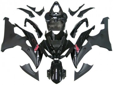 Carenagem Moto Yamaha YZF R6 2008-2016 - Preto Brilhante Preto Fosco