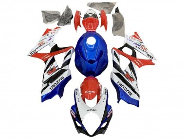 Carenagens Moto Suzuki GSXR 1000 2007-2008 - Branco Vermelho Azul Preto