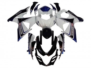 Carenagem Moto Suzuki GSXR 1000 2009-2016 - Branco Azul Preto Yoshimura