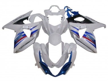 Carenagem Moto Suzuki GSXR 1000 2009-2016 - Branco Azul Vermelho Preto