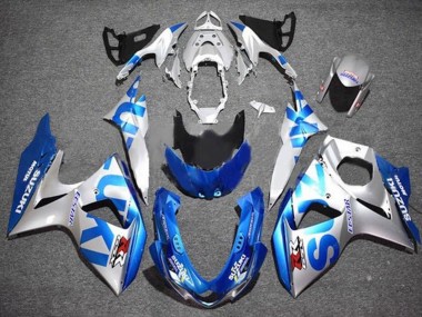 Carenagens Moto Suzuki GSXR 1000 2009-2016 - Prata Azul