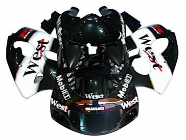 Carenagens Moto Suzuki GSXR 600 / GSXR 750 1996-2000 - Preto Branco West