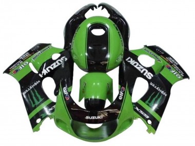 Carenagens Moto Suzuki GSXR 600 / GSXR 750 1996-2000 - Verde Preto Monstro