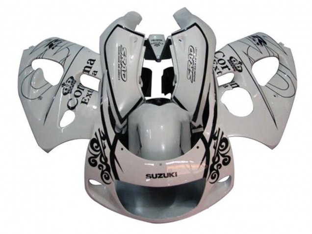 Carenagens Moto Suzuki GSXR 600 / GSXR 750 1996-2000 - Branco Preto Corona Extra