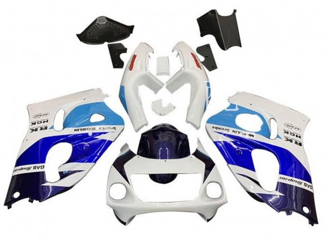 Carenagens Moto Suzuki GSXR 600 / GSXR 750 1996-2000 - Branco Triple Azul
