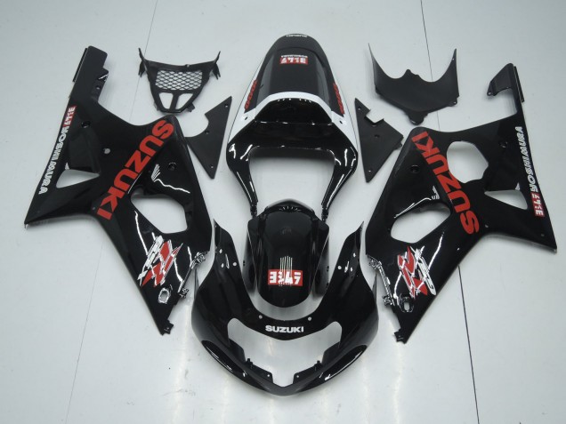 Carenagens Moto Suzuki GSXR 600 / GSXR 750 2001-2003 - Preto Brilhante Vermelho Branco Yoshimura