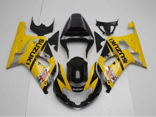 Carenagem Moto Suzuki GSXR 600 / GSXR 750 2001-2003 - Amarelo Prata Preto Brilhante