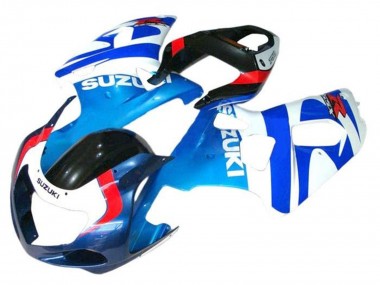 Carenagens Moto Suzuki GSXR 600 / GSXR 750 2001-2003 - Branco Azul Vermelho Preto