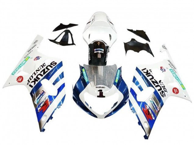 Carenagens Moto Suzuki GSXR 600 / GSXR 750 2001-2003 - Branco Azul Listra Vermelho Preto