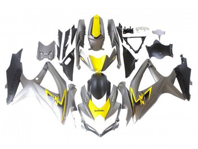 Carenagens Moto Suzuki GSXR 600 / GSXR 750 2008-2010 - Prata Amarelo Preto
