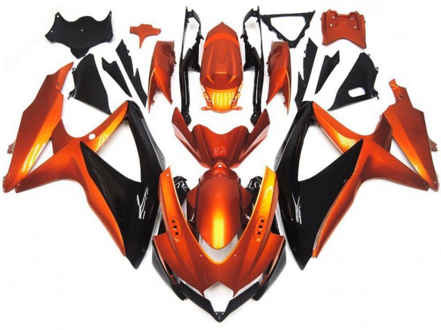 Carenagens Moto Suzuki GSXR 600 / GSXR 750 2008-2010 - Laranja Preto