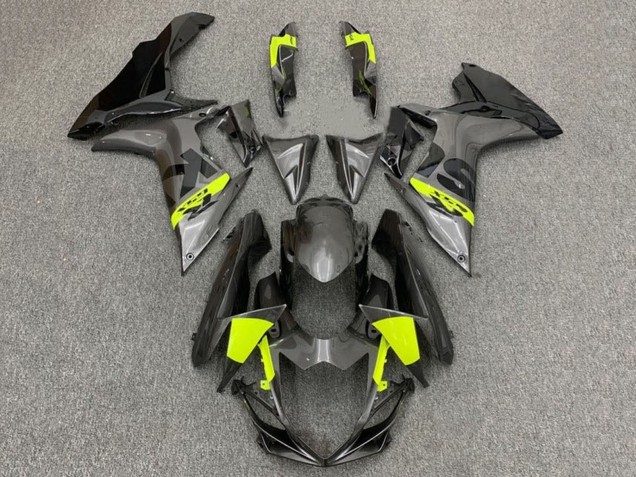 Carenagens Moto Suzuki GSXR 600 / GSXR 750 2011-2024 - Cinzento Preto Amarelo Néon
